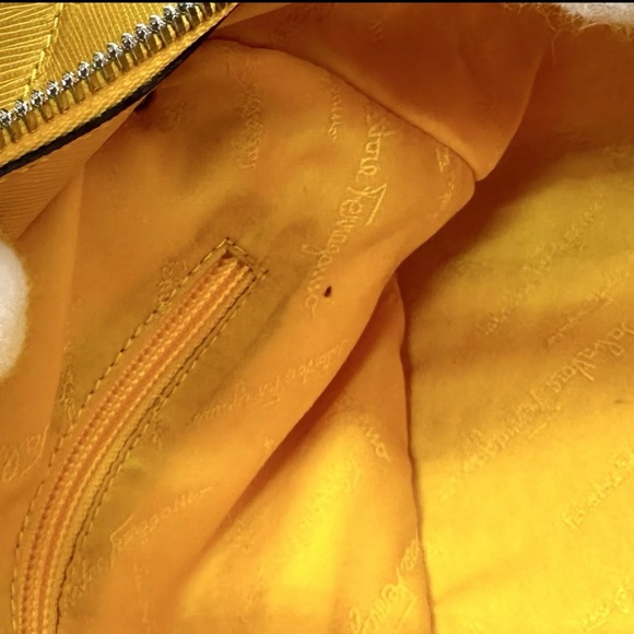 Salvatore Ferragamo Yellow and Cream Shoulder Bag - Picture 6 of 16
